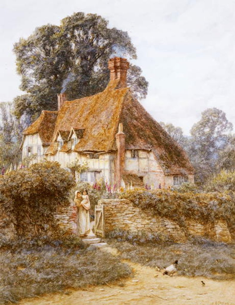 Detail of Near Witley, Surrey by Helen Allingham