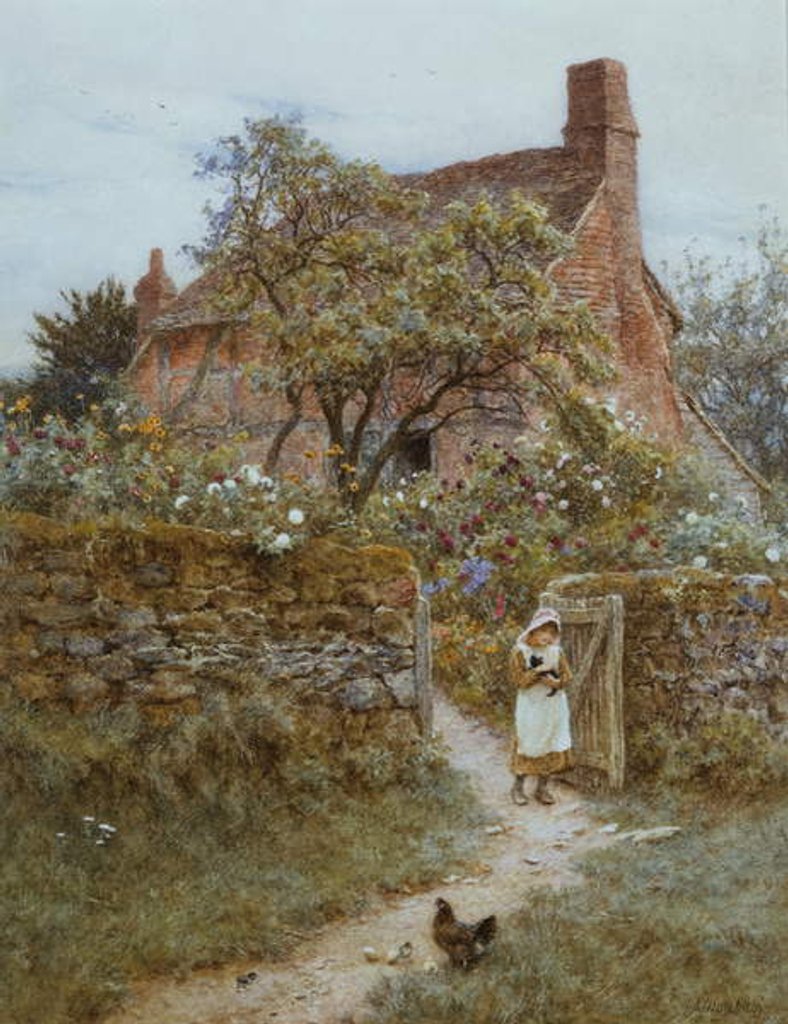 Detail of The Black Kitten by Helen Allingham