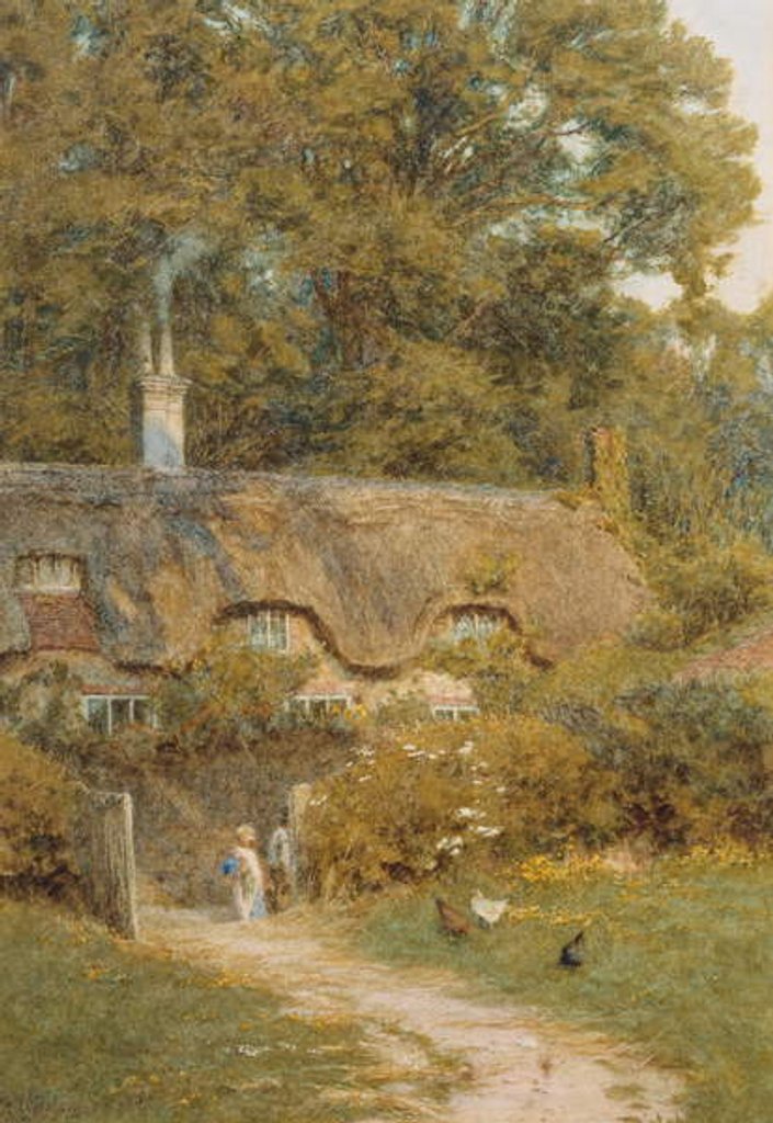 Detail of Cottage at Farringford, Isle of Wight by Helen Allingham
