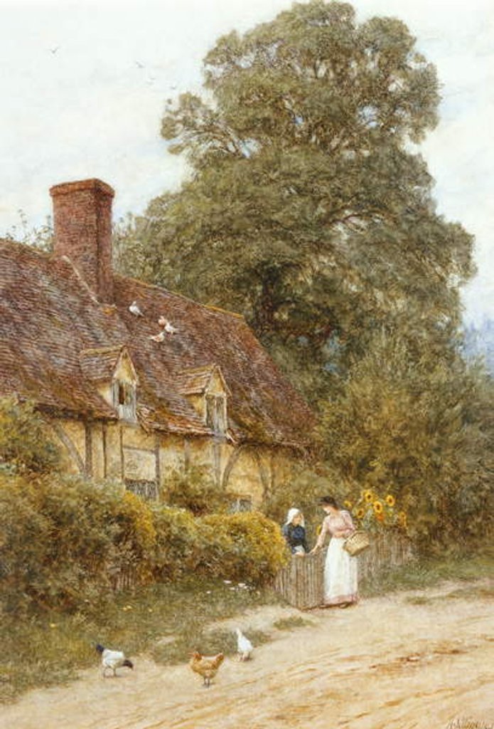 Detail of Old Post Office, Brook, near Witley by Helen Allingham