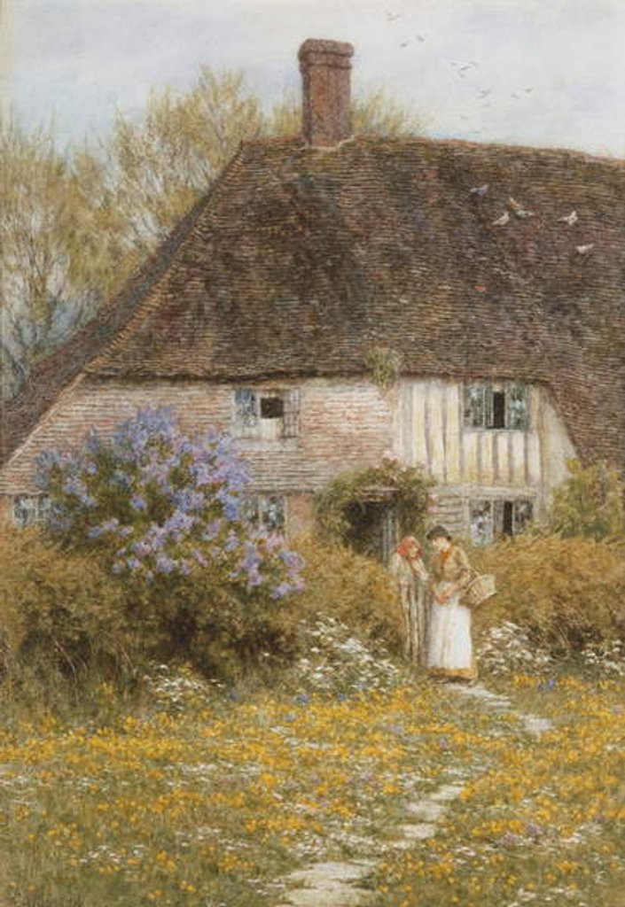Detail of A Kentish Cottage by Helen Allingham