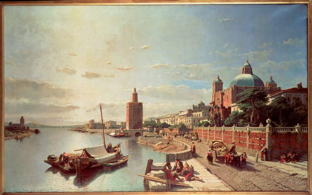 Detail of Seville by Francois Antoine Bossuet