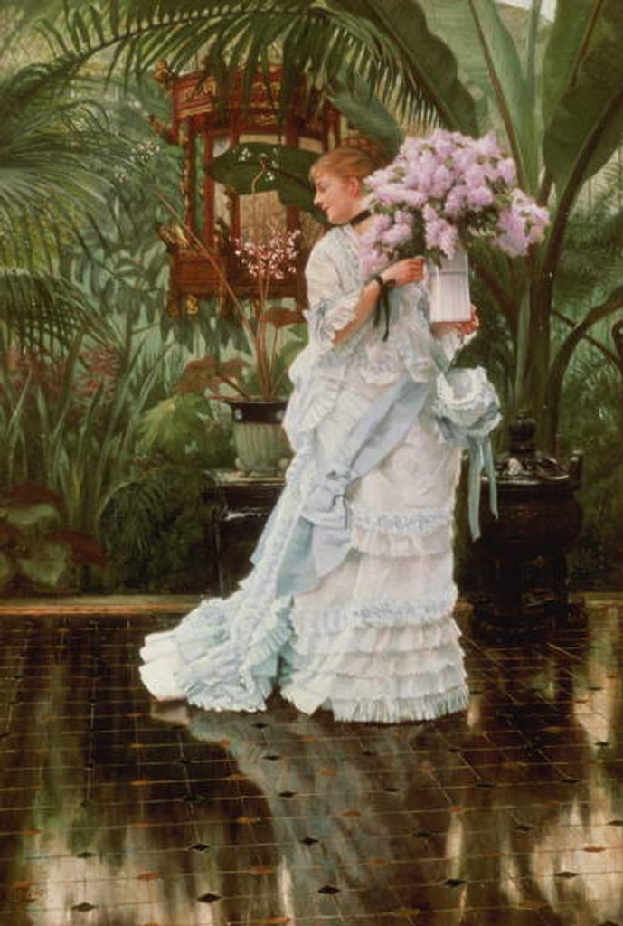 Detail of The Bunch of Lilacs, 1875 by James Jacques Joseph Tissot
