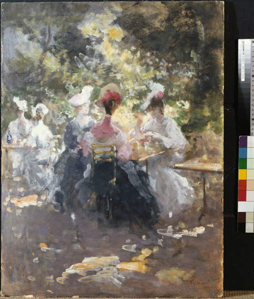 Detail of An Elegant Teaparty by Pompeo Mariani