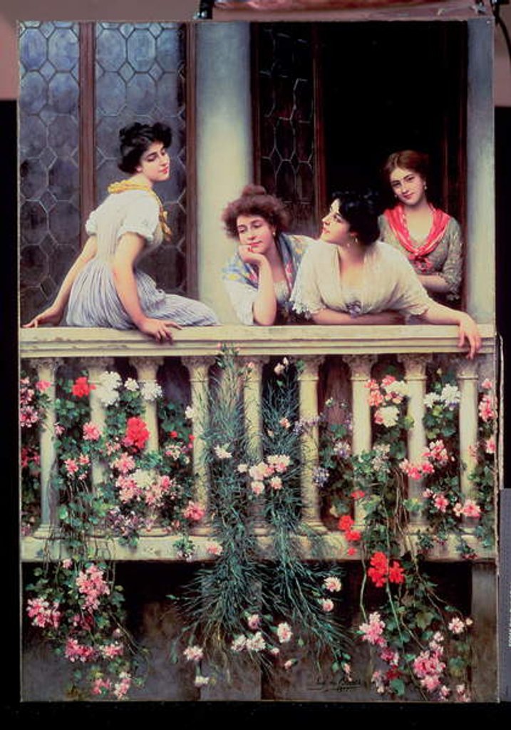 Detail of The Balcony, 1911 by Eugen von Blaas