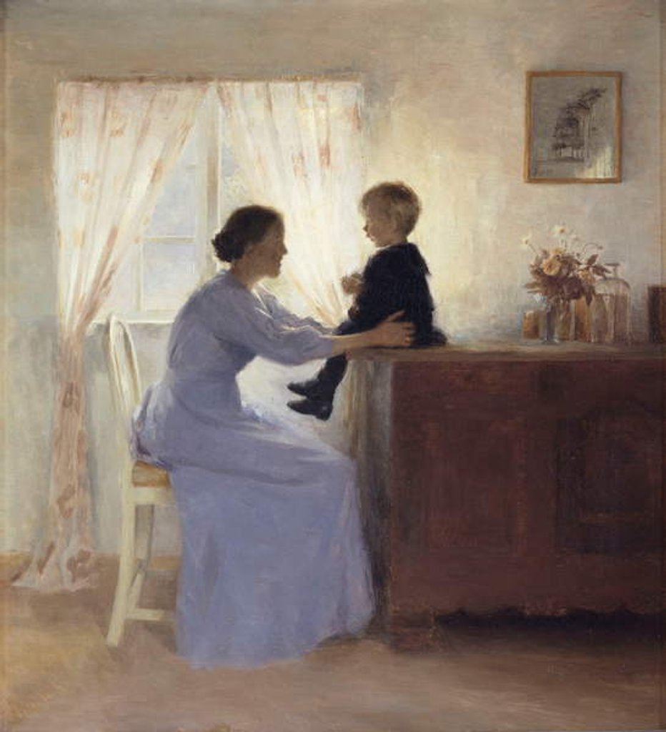 Detail of A Mother and Child in an Interior, 1898 by Peter Vilhelm Ilsted