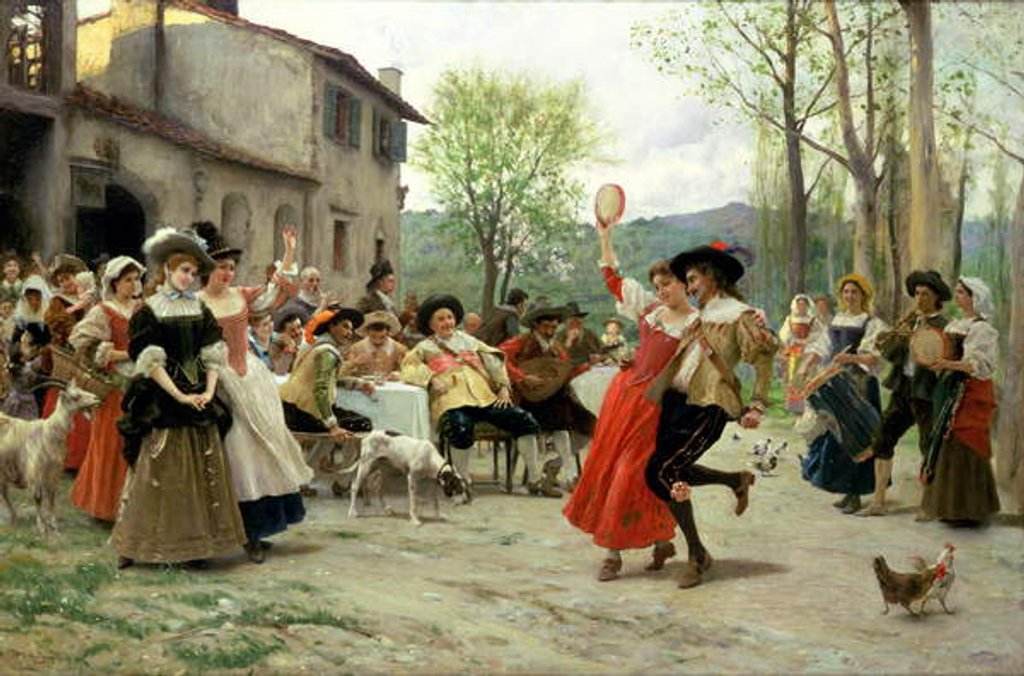 Detail of Silks and Satins at the Wedding Dance by Federigo Andreotti
