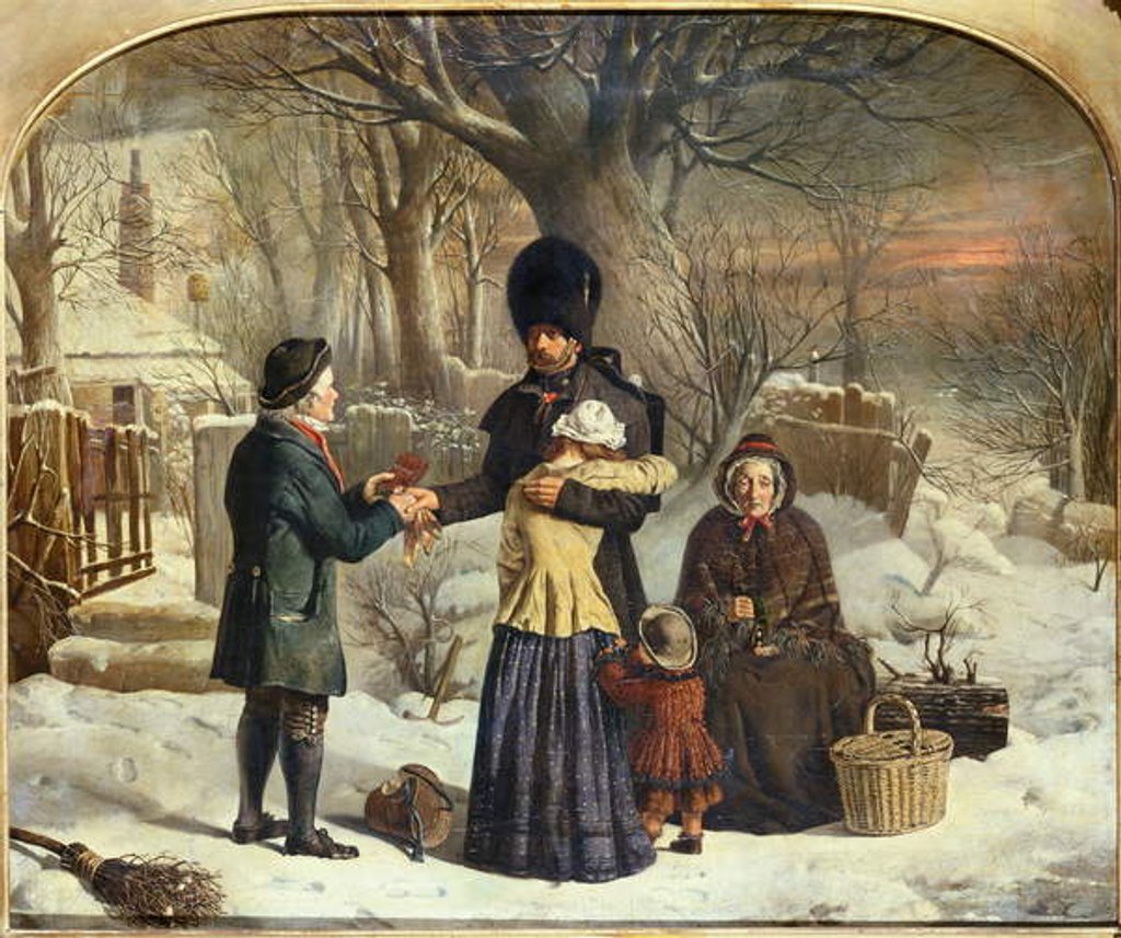 Detail of The Soldier's Farewell, The Parent's Gift [Leaving for the Crimea] by George Housman Thomas