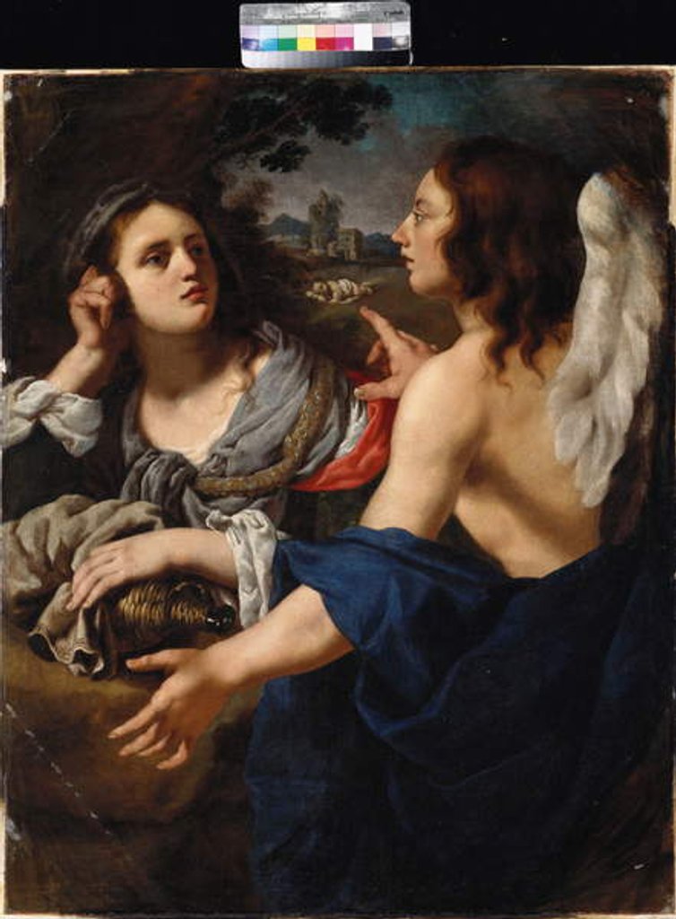 Detail of Hagar and the Angel by Alessandro Rosi