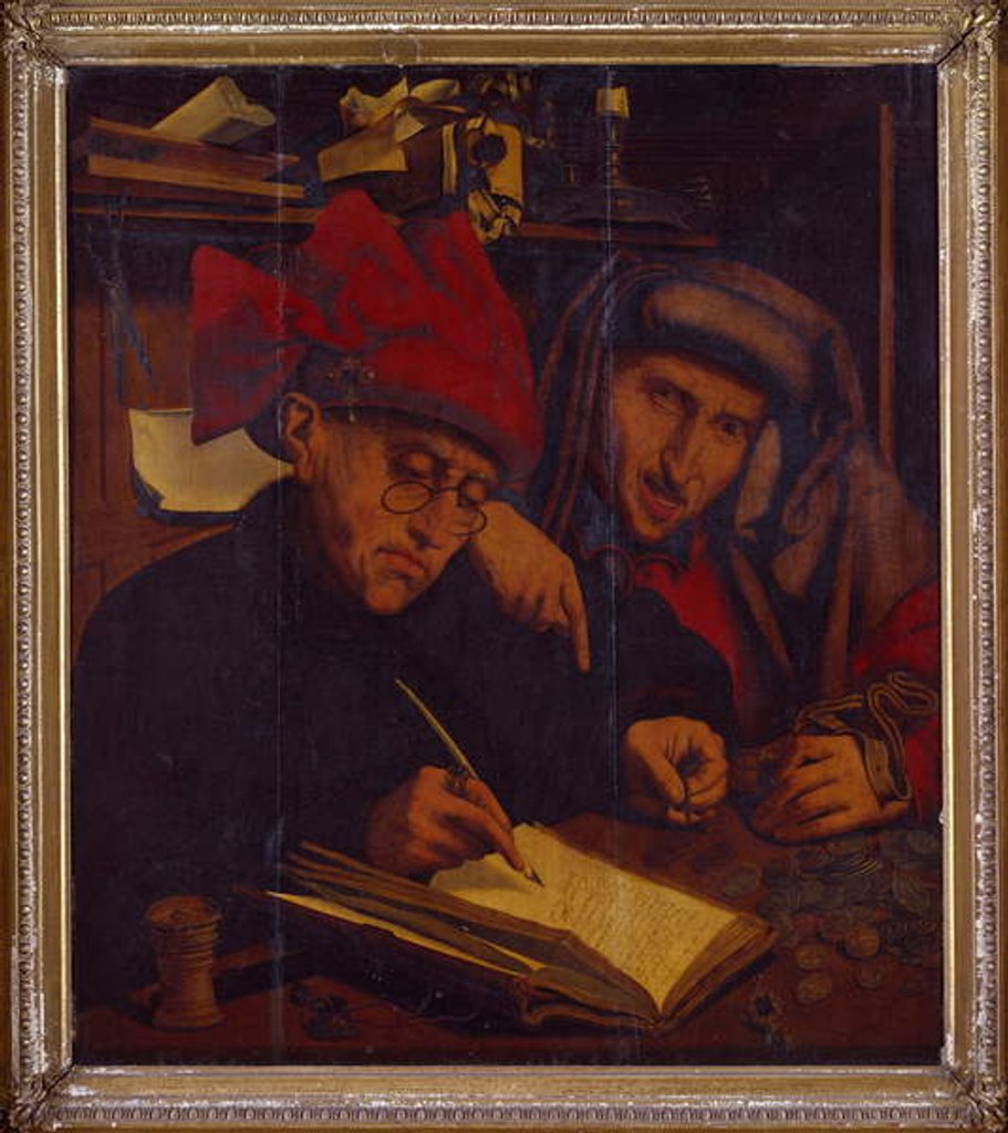 Detail of The Tax-Gatherers by Marinus van Reymerswaele