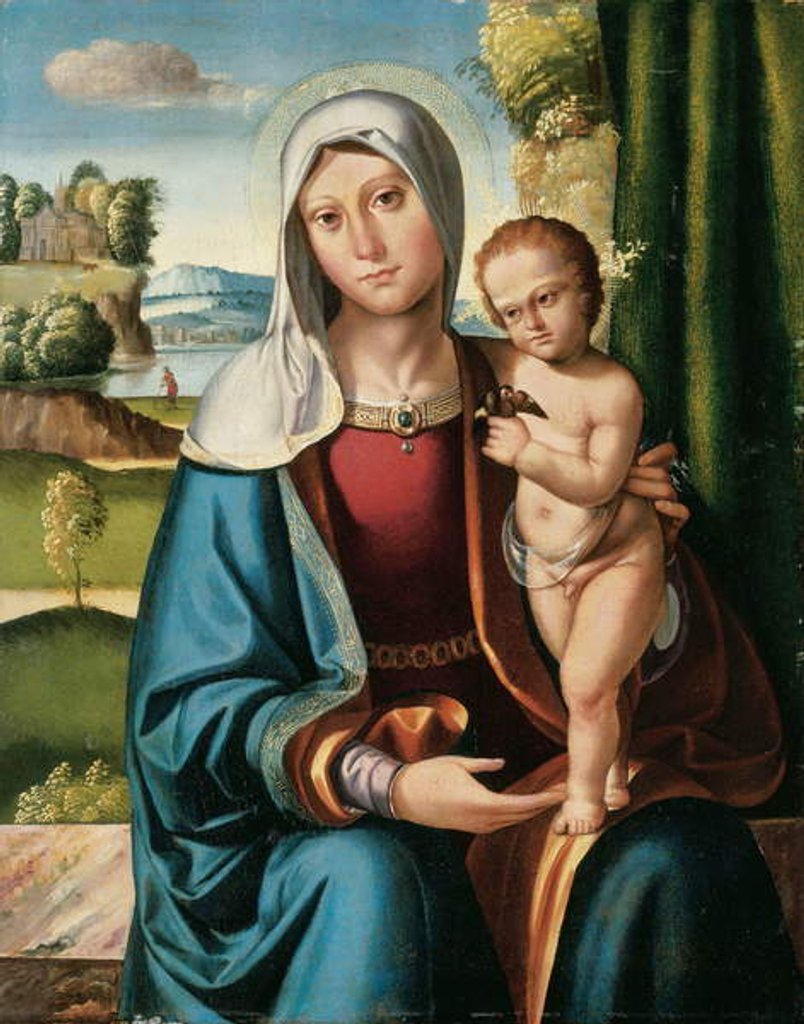 Detail of The Madonna and Child by Benvenuto Tisi da Garofalo