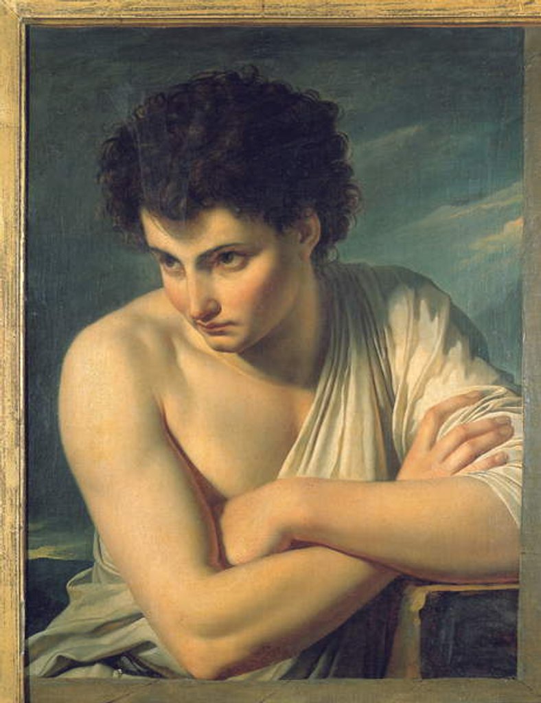 Detail of A Young Man Dressed as an Arcadian Shepherd by Francois Xavier Fabre