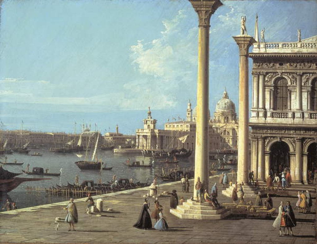 Detail of The Bacino di San Marco and The Church of Santa Maria della Salute, Venice by Bernardo Bellotto
