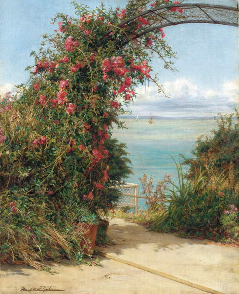 Detail of A Garden by the Sea by Frank William Warwick Topham