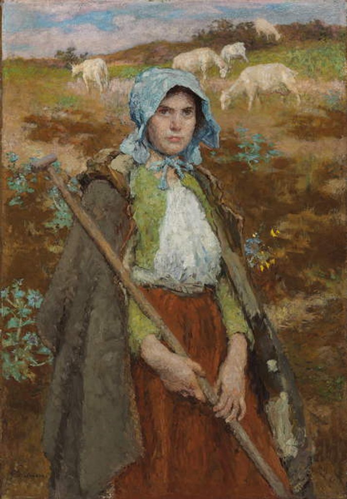 Detail of The Goatherd by Julius Gari Melchers