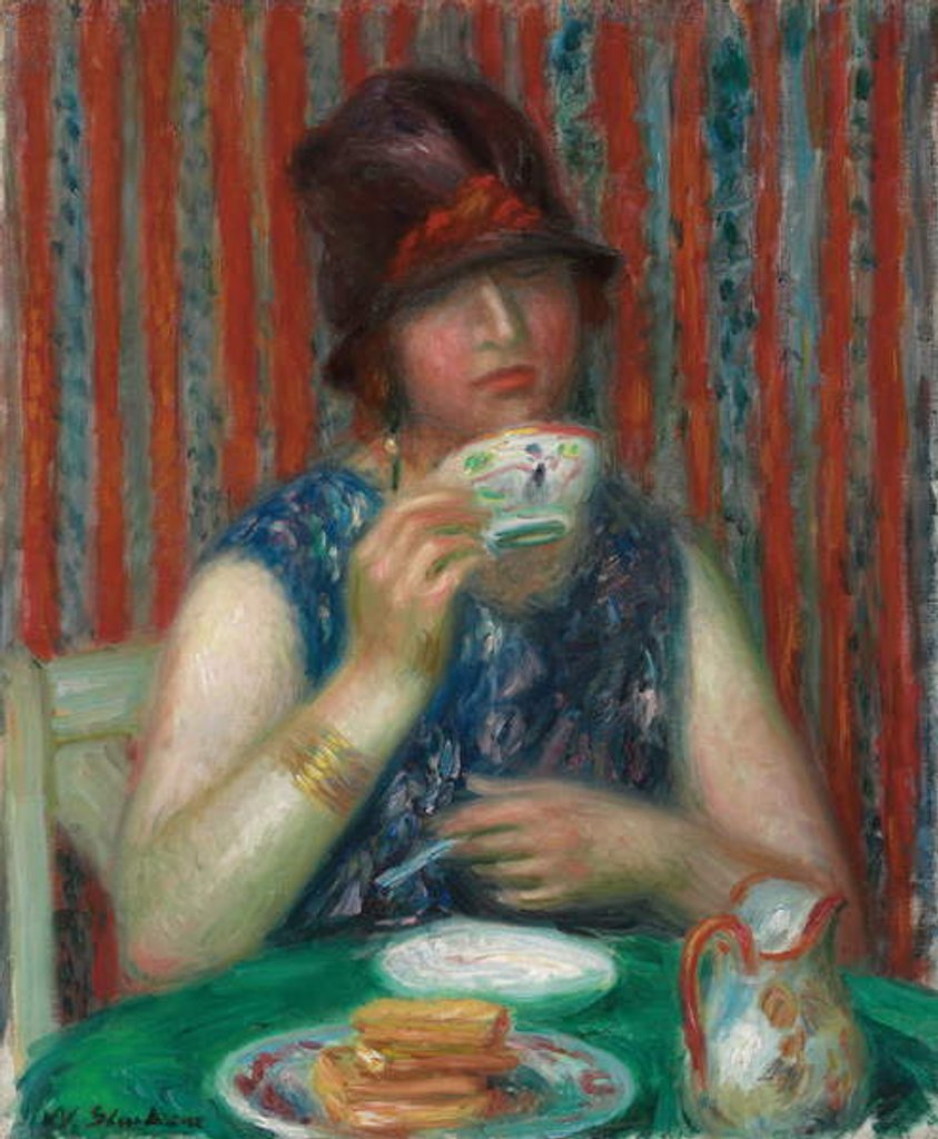 Detail of Girl with Teacup, c.1920 by William James Glackens