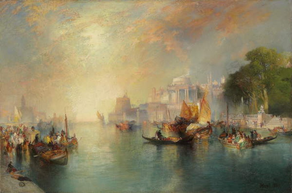 Detail of Arabian Nights Fantasy, 1886 by Thomas Moran