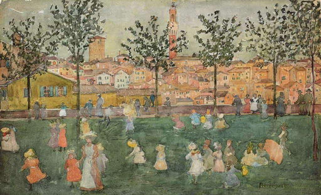 Detail of Siena, c.1898-99 by Maurice Brazil Prendergast