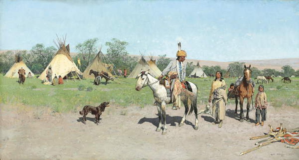 Detail of In Pastures New, 1895 by Henry Francois Farny