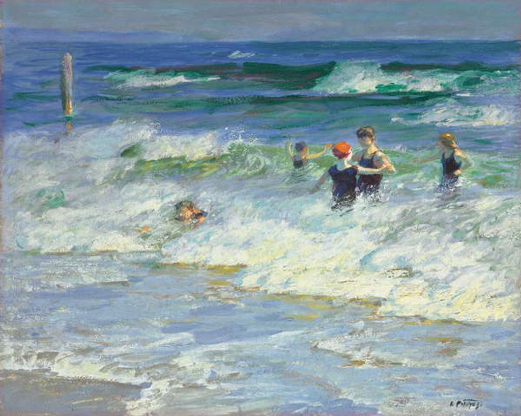 Detail of Playing in the Surf by Edward Henry Potthast