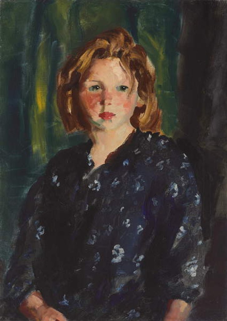 Detail of Portrait of a Girl, 1928 by Robert Cozad Henri