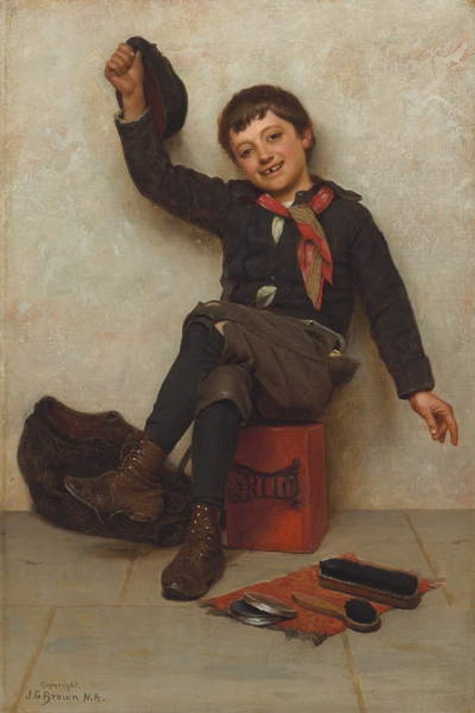 Detail of All Right, c.1897 by John George Brown