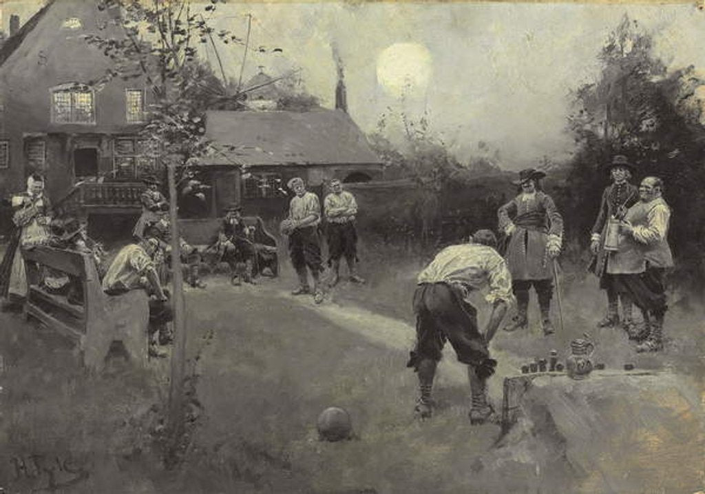 Detail of Bowling by Howard Pyle