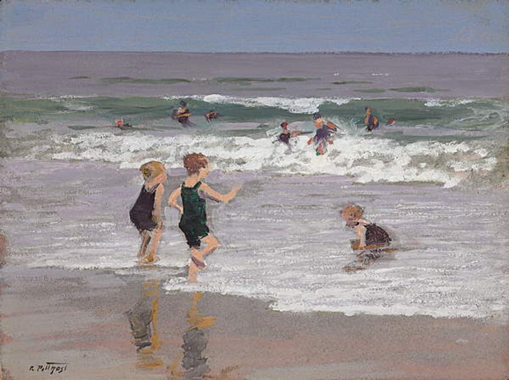Detail of Children Playing in Surf by Edward Henry Potthast