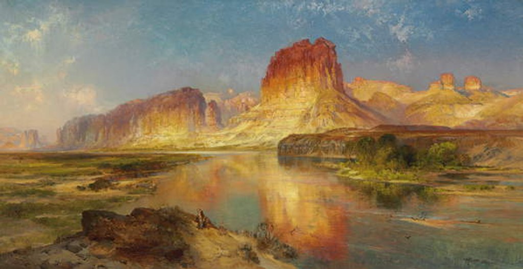 Detail of Green River of Wyoming, 1878 by Thomas Moran