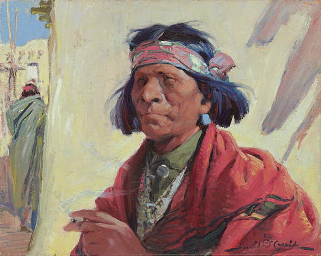 Detail of Taos Indian by Ira Diamond Gerald Cassidy