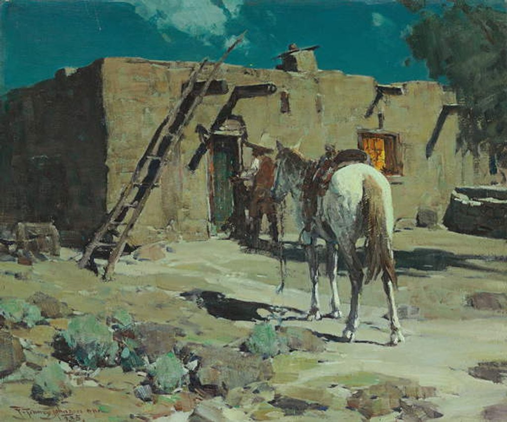 Detail of The Unbidden Guest, 1935 by Frank Tenney Johnson