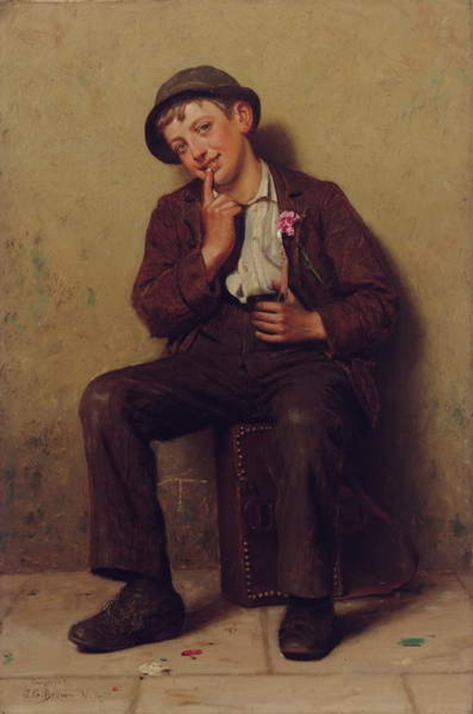 Detail of Street Urchin by John George Brown