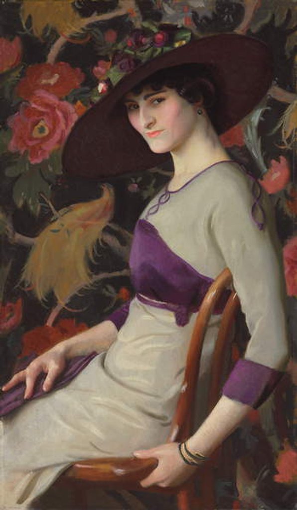 Detail of The Russian; La Russe by William McGregor Paxton