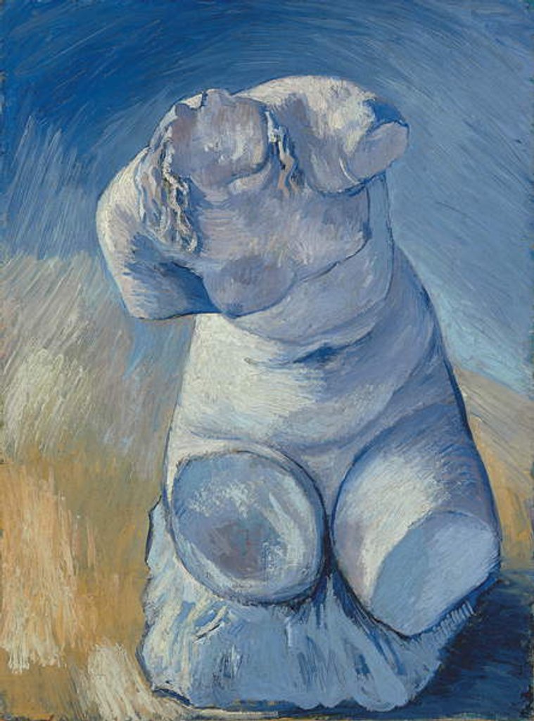 Detail of Plaster Statuette: Female Torso, Front View; Statuette de platre: Torse de femme, vue de face , 1887 by Vincent van Gogh