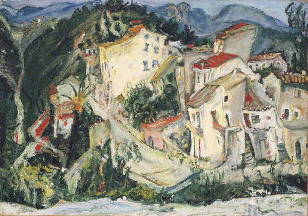 Detail of Landscape at Cagnes; Paysage de Cagnes, c.1924-1925 by Chaim Soutine