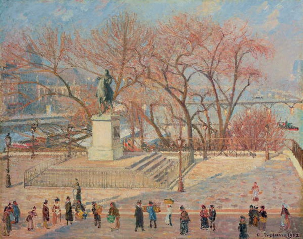 Detail of Statue of Henry IV, Morning, Sun, Paris, 1902 by Camille Pissarro