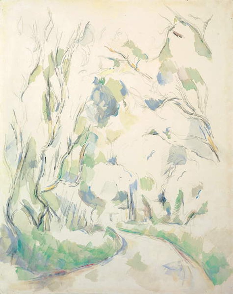 Detail of Wells and a Winding Path in the Chateau Noir Park; Puits et route tournante dans le parc de Chateau Noir, c.1900 by Paul Cezanne