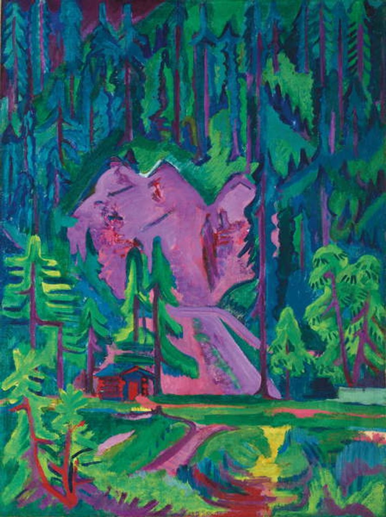 Detail of Quarry at Wildboden; Steinbruch bei Wildboden, c.1923 by Ernst Ludwig Kirchner