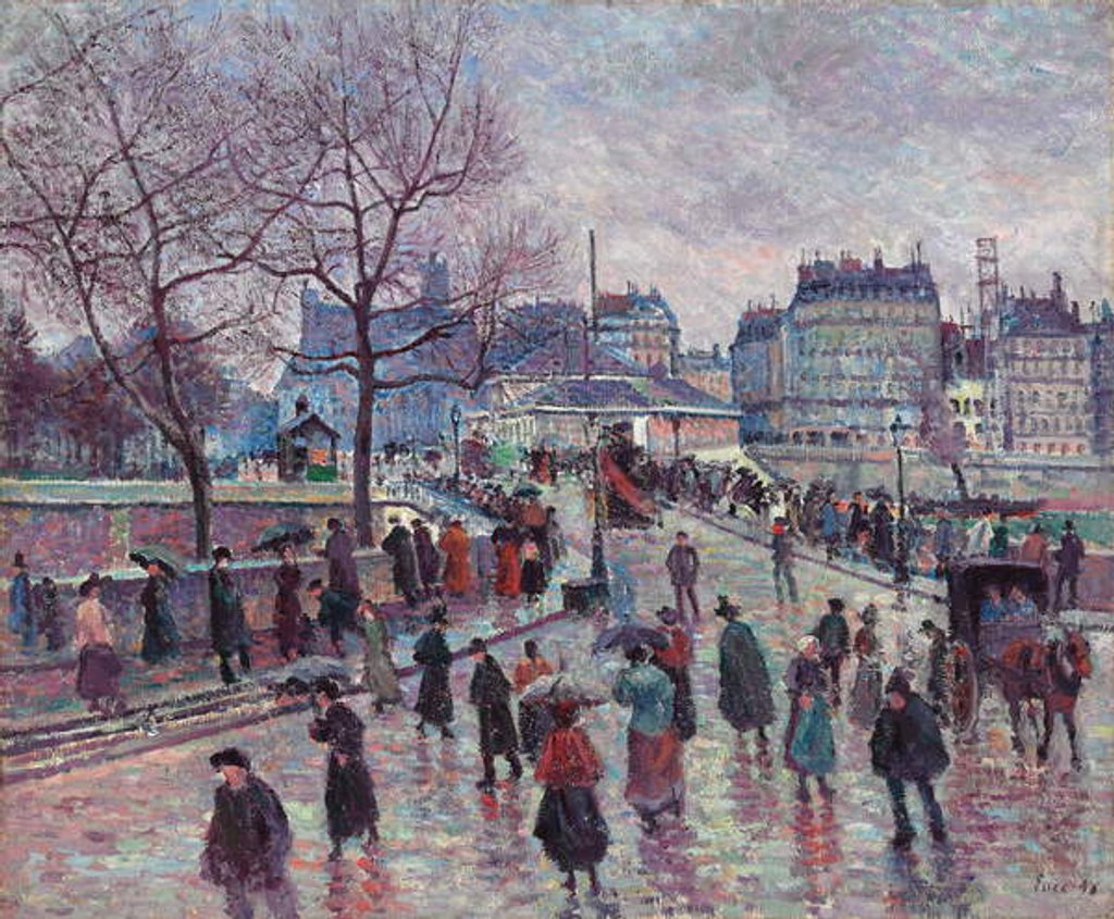 Detail of Paris, Le Pont de l'Archeveche, 1896 by Maximilien Luce