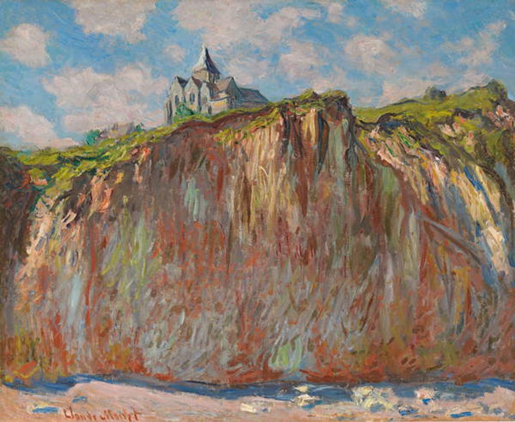Detail of Church of Varengeville, Morning Effect; Eglise de Varengeville, effet matinal, 1882 by Claude Monet