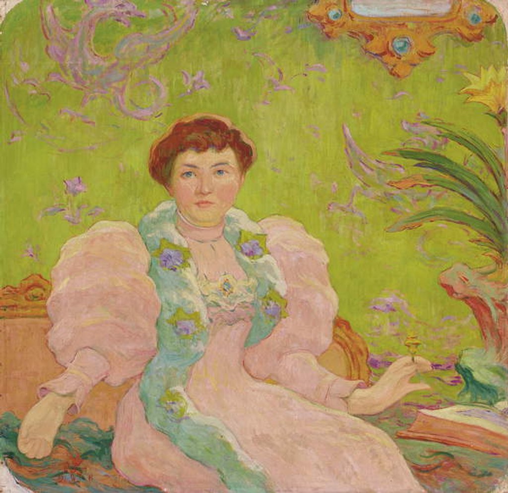 Detail of Young Woman in Pink Dress; Jeune femme a la robe rose, c.1893 by Claude Emile Schuffenecker