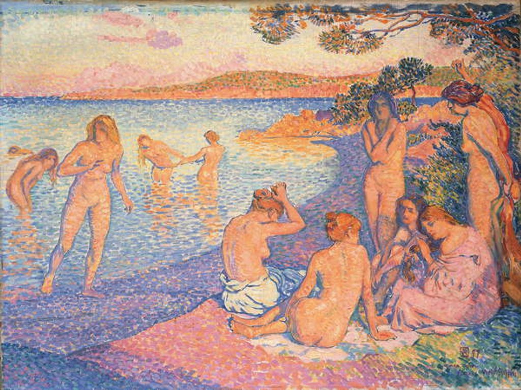 Detail of Sunset; L'heure embrasee, 1897 by Theo van Rysselberghe