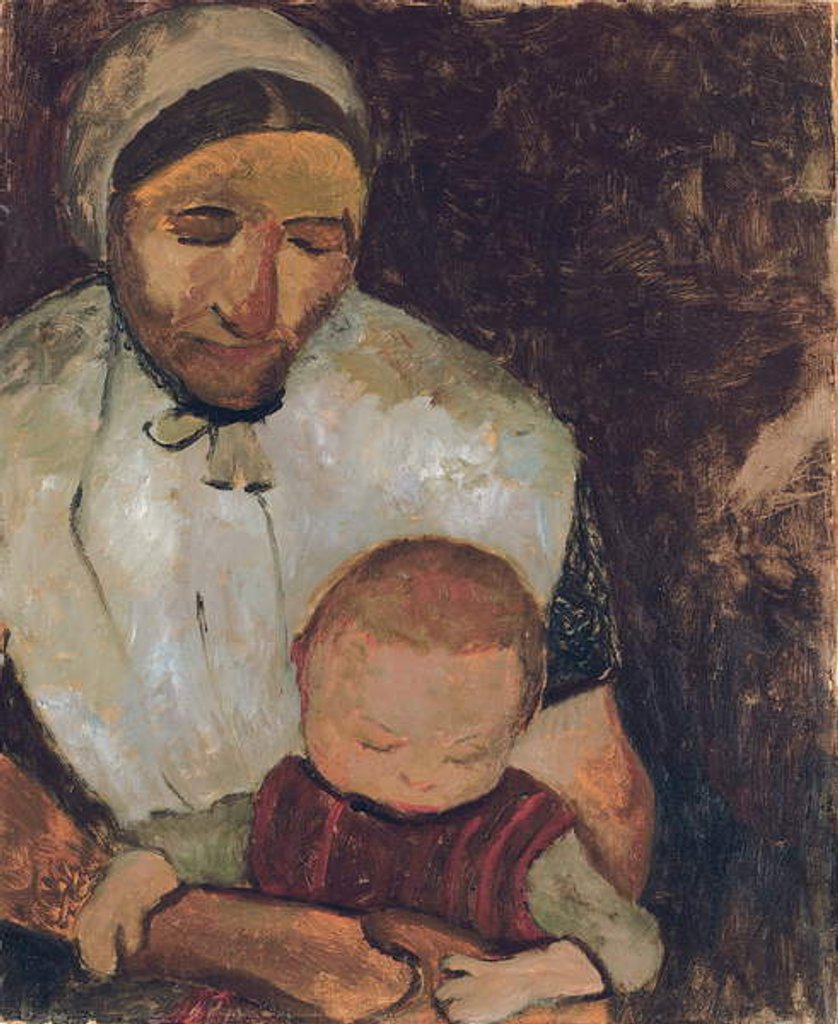 Detail of Seated Woman with Child on Her Lap by Paula Modersohn-Becker