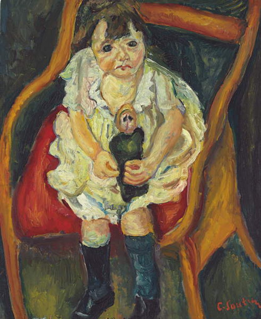 Detail of Little Girl with a Doll; La Petite Fille a la Poupee, c.1925 by Chaim Soutine