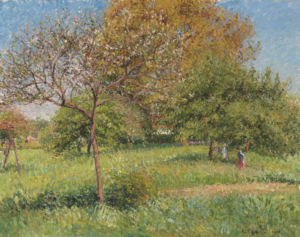 Detail of The Great Walnut Tree, Morning, Eragny by Camille Pissarro