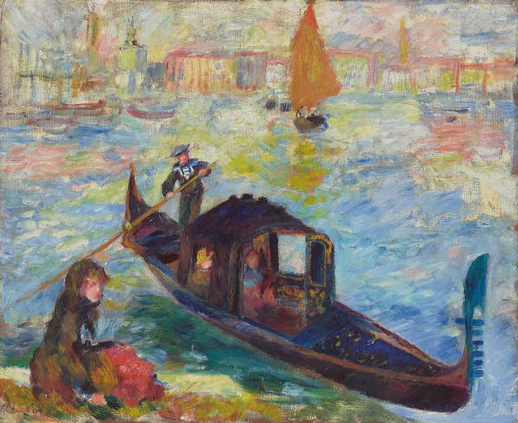 Detail of Gondola, Venice, 1881 by Pierre Auguste Renoir