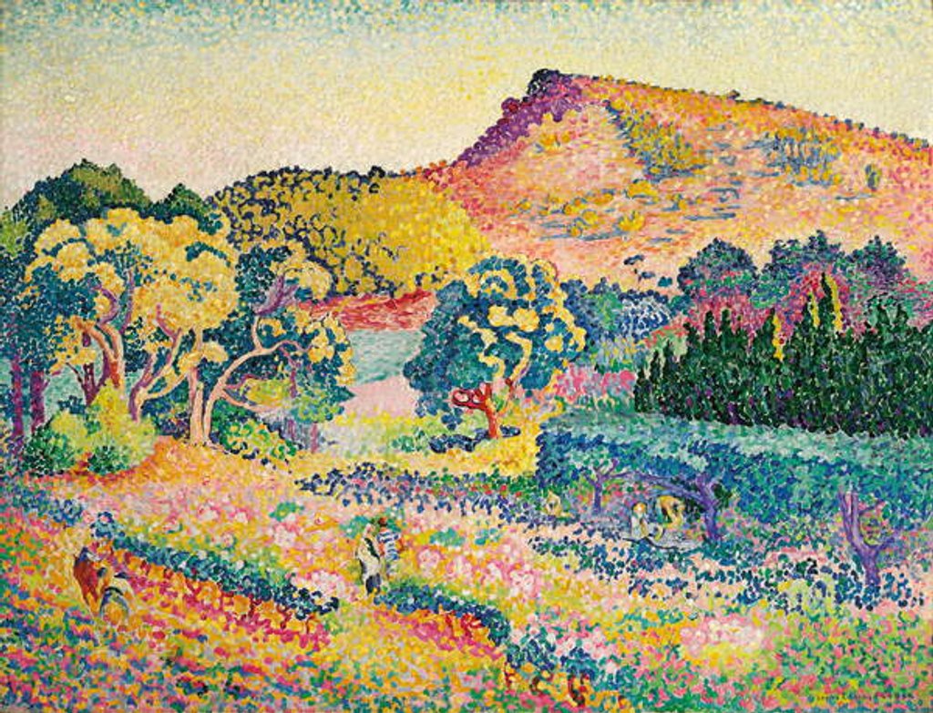 Detail of Landscape with Le Cap Negre; Paysage avec le cap Negre, 1906 by Henri-Edmond Cross