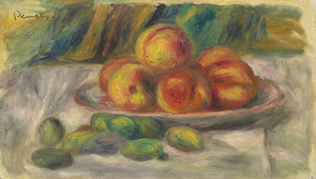 Detail of Peaches and Almonds by Pierre Auguste Renoir