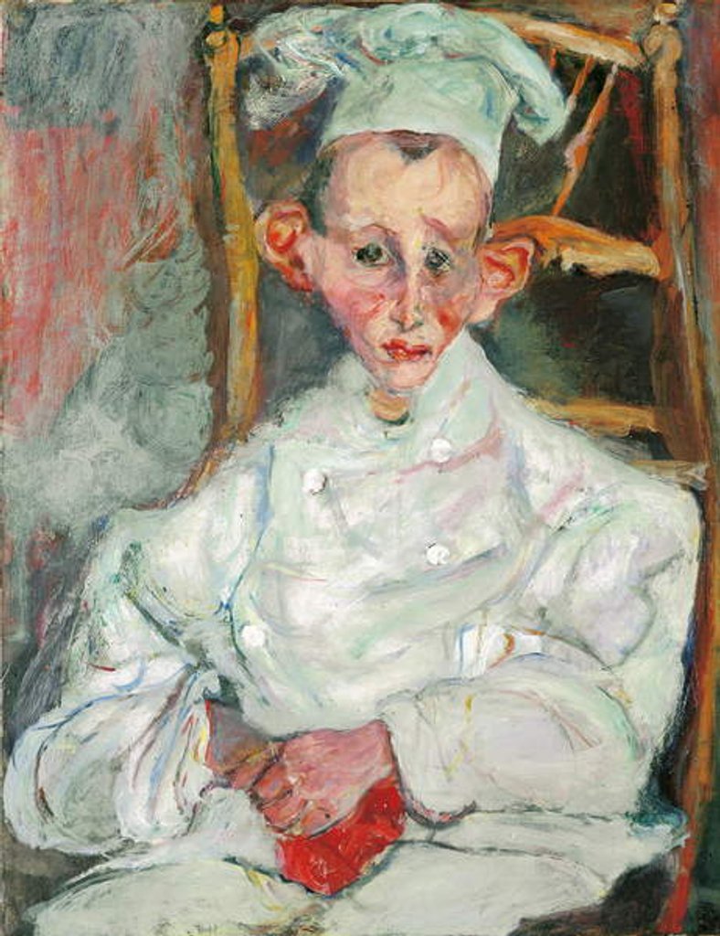 Detail of The Little Pastry Cook from Cagnes; Le patissier de Cagnes, c.1922-1923 by Chaim Soutine