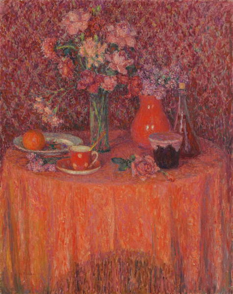 Detail of The Table, Harmony in Red; Le Table, Harmonie Rouge, 1927 by Henri Eugene Augustin Le Sidaner